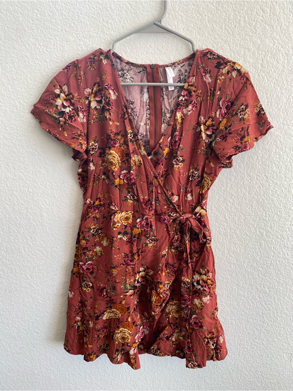 Rust Floral Dress